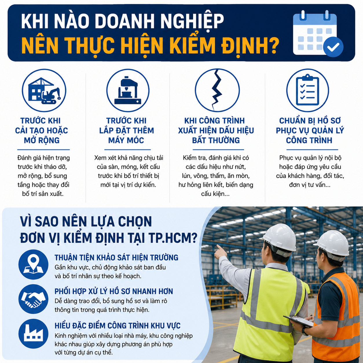 Khi nào doanh nghiệp nên thực hiện kiểm định?