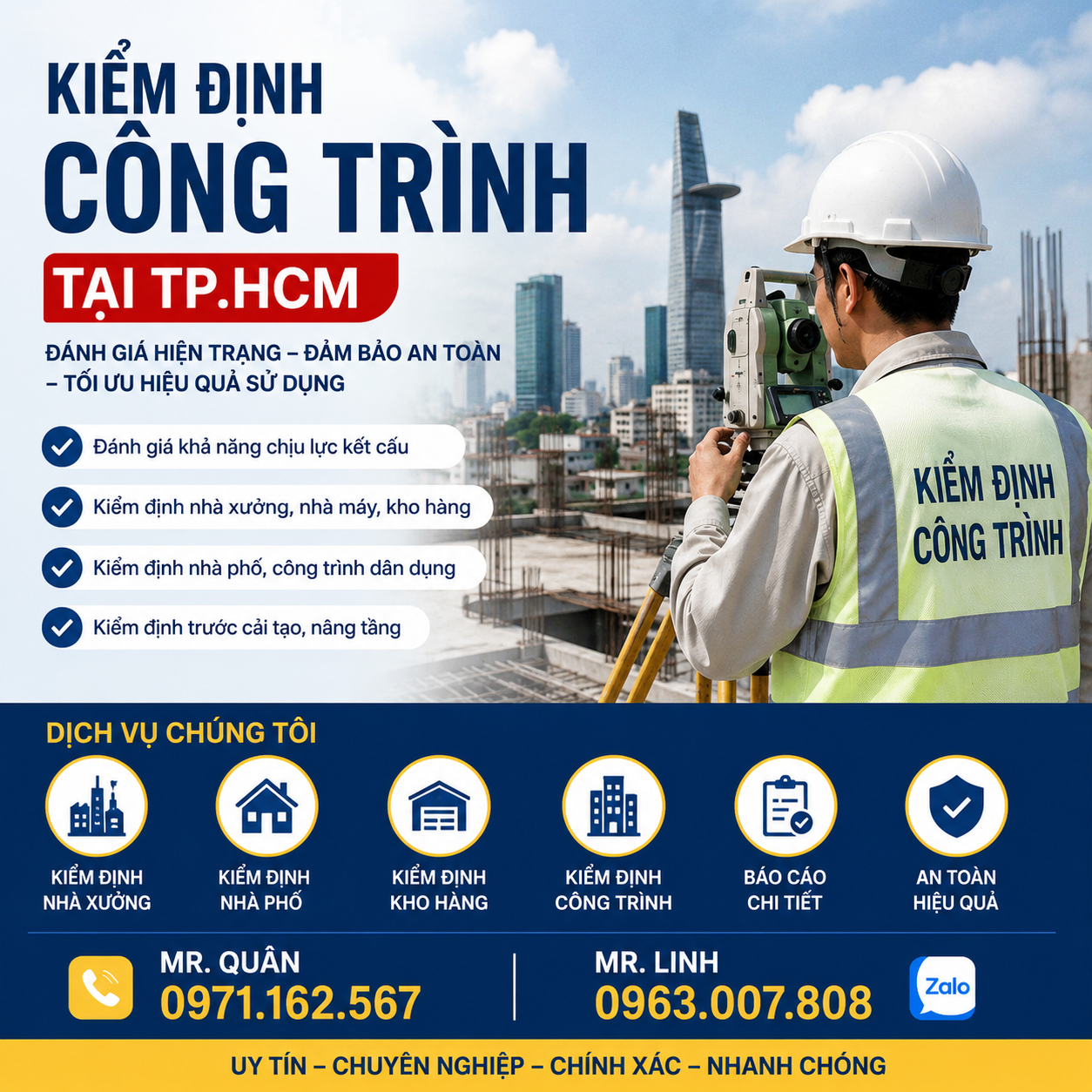 Kiểm định công trình tại TP.HCM cho nhà xưởng và công trình dân dụng
