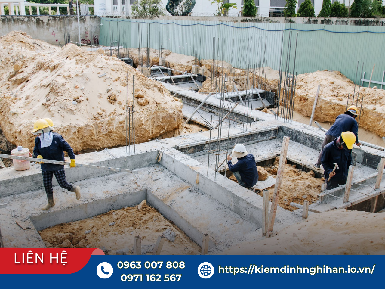 Kiểm định và thi công móng bê tông cốt thép cho thiết bị công nghiệp nặng
